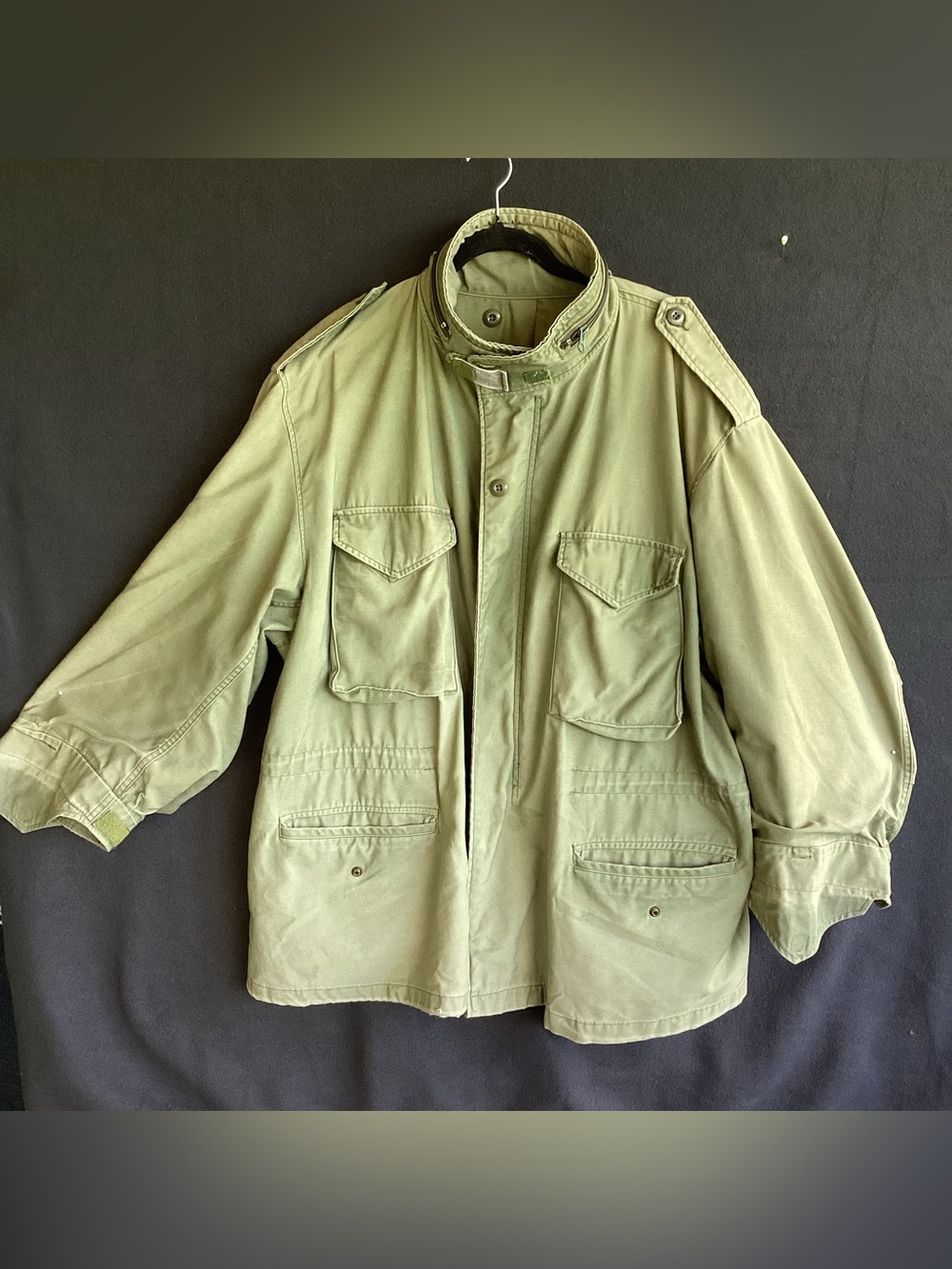 Vintage 1993 US ARMY M65 Field Jacket khaki military cold weather made in USA